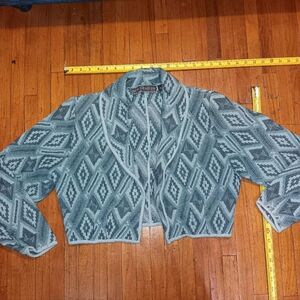 New Indenity Women's Geometric Blue Cardigan